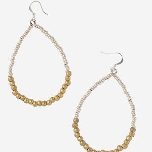 SOLD!Noonday Collection Two Tone Teardrop Earrings